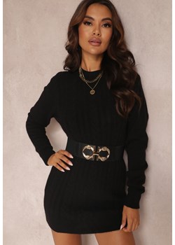Czarny Sweter Zeriene ze sklepu Renee odzież w kategorii Swetry damskie - zdjęcie 157059881