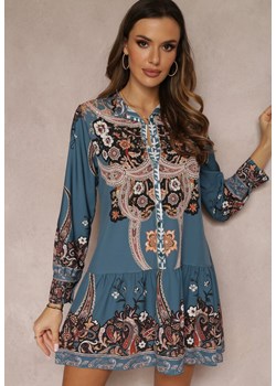 Niebieska Sukienka Uriris ze sklepu Renee odzież w kategorii Sukienki - zdjęcie 157060050
