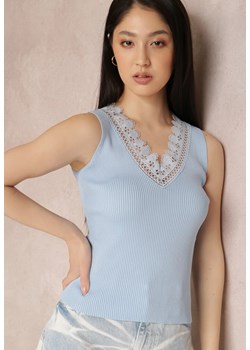Jasnoniebieski Top Megena ze sklepu Renee odzież w kategorii Bluzki damskie - zdjęcie 157060831