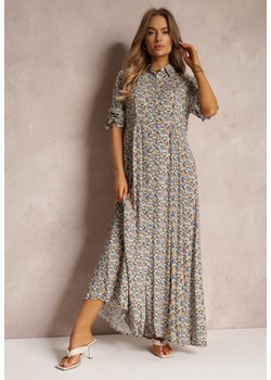 Czarno-Niebieska Sukienka Adena ze sklepu Renee odzież w kategorii Sukienki - zdjęcie 157061663