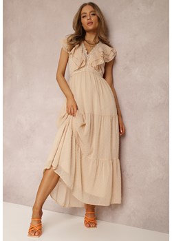 Beżowa Sukienka Iriope ze sklepu Renee odzież w kategorii Sukienki - zdjęcie 157062594