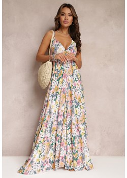 Biało-Szara Sukienka Khareda ze sklepu Renee odzież w kategorii Sukienki - zdjęcie 157062880