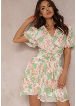 Biało-Zielona Sukienka Hippinca ze sklepu Renee odzież w kategorii Sukienki - zdjęcie 157063670