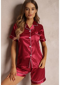 Bordowy Komplet Piżamowy Irobe ze sklepu Renee odzież w kategorii Piżamy damskie - zdjęcie 157064084
