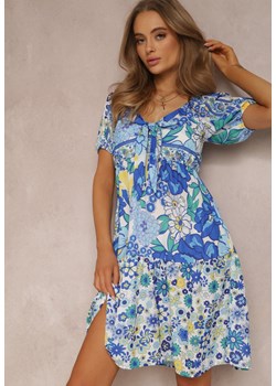 Biało-Niebieska Sukienka Phaenima ze sklepu Renee odzież w kategorii Sukienki - zdjęcie 157064282