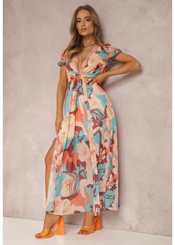 Miętowo-Pomarańczowa Sukienka Damone ze sklepu Renee odzież w kategorii Sukienki - zdjęcie 157064292