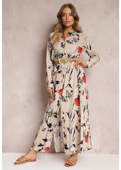 Jasnobeżowa Sukienka Hekosa ze sklepu Renee odzież w kategorii Sukienki - zdjęcie 157064492