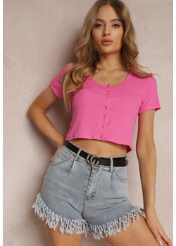 Różowa Bluzka Kasonice ze sklepu Renee odzież w kategorii Bluzki damskie - zdjęcie 157064951