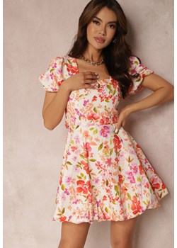 Biało-Pomarańczowa Sukienka Amarhoreia ze sklepu Renee odzież w kategorii Sukienki - zdjęcie 157065122