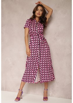 Fuksjowa Sukienka z Paskiem Ianeusa ze sklepu Renee odzież w kategorii Sukienki - zdjęcie 157065350