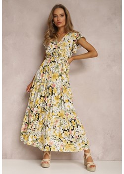 Żółto-Czarna Sukienka Arginca ze sklepu Renee odzież w kategorii Sukienki - zdjęcie 157065770