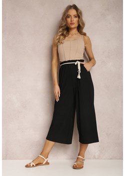 Czarne Spodnie Anastathe ze sklepu Renee odzież w kategorii Spodnie damskie - zdjęcie 157065810