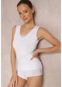 Biały Top Bawełniany Aedosyne ze sklepu Renee odzież w kategorii Bluzki damskie - zdjęcie 157066124