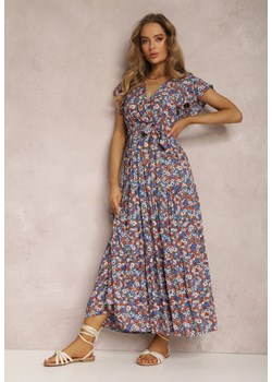 Niebiesko-Pomarańczowa Sukienka Helarpia ze sklepu Renee odzież w kategorii Sukienki - zdjęcie 157066271