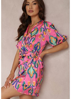Fuksjowa Sukienka Agarope ze sklepu Renee odzież w kategorii Sukienki - zdjęcie 157066531