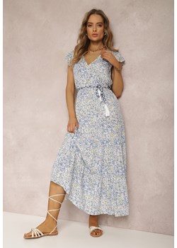 Biało-Niebieska Sukienka ze Sznurkiem Olathe ze sklepu Renee odzież w kategorii Sukienki - zdjęcie 157066781