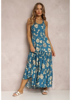 Niebieska Sukienka z Wiskozy Hellitrite ze sklepu Renee odzież w kategorii Sukienki - zdjęcie 157066881