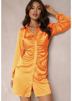Pomarańczowa Sukienka Satynowa Iphosyne ze sklepu Renee odzież w kategorii Sukienki - zdjęcie 157067192