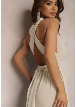 Jasnobeżowa Sukienka Barbamna ze sklepu Renee odzież w kategorii Sukienki - zdjęcie 157067222
