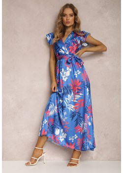 Niebiesko-Czerwona Sukienka Iantharis ze sklepu Renee odzież w kategorii Sukienki - zdjęcie 157067302