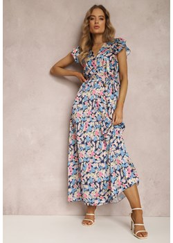 Granatowo-Beżowa Sukienka Iantharis ze sklepu Renee odzież w kategorii Sukienki - zdjęcie 157067312