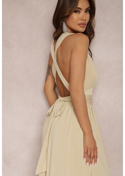 Beżowa Sukienka Hellano ze sklepu Renee odzież w kategorii Sukienki - zdjęcie 157067352