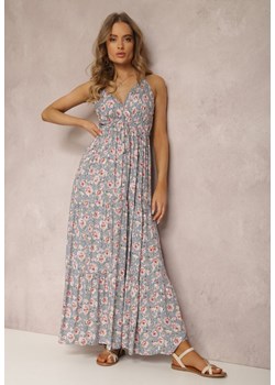 Niebiesko-Różowa Sukienka z Wiskozy Tritous ze sklepu Renee odzież w kategorii Sukienki - zdjęcie 157067542