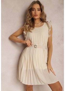 Jasnobeżowa Sukienka Laodothea ze sklepu Renee odzież w kategorii Sukienki - zdjęcie 157067592