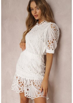 Biały 2-Częściowy Komplet Myryllis ze sklepu Renee odzież w kategorii Komplety i garnitury damskie - zdjęcie 157067723