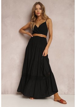 Czarna Sukienka z Paskiem Asoonice ze sklepu Renee odzież w kategorii Sukienki - zdjęcie 157067833