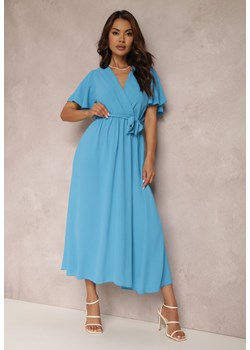 Niebieska Sukienka z Paskiem Oreithadina ze sklepu Renee odzież w kategorii Sukienki - zdjęcie 157067933