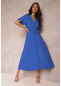 Granatowa Sukienka z Paskiem Oreithadina ze sklepu Renee odzież w kategorii Sukienki - zdjęcie 157067943