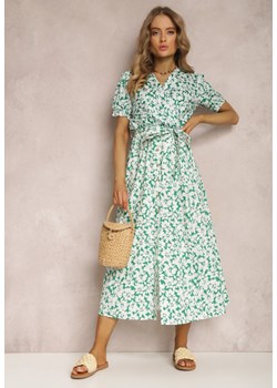 Zielona Sukienka z Bawełny Andrilla ze sklepu Renee odzież w kategorii Sukienki - zdjęcie 157067954