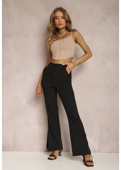 Czarne Spodnie Dzwony Evissa ze sklepu Renee odzież w kategorii Spodnie damskie - zdjęcie 157068063