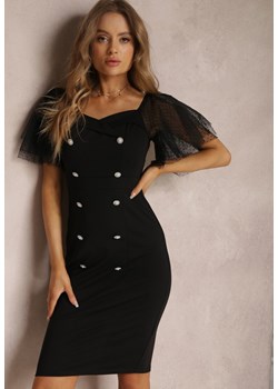 Czarna Sukienka Trypheira ze sklepu Renee odzież w kategorii Sukienki - zdjęcie 157068303