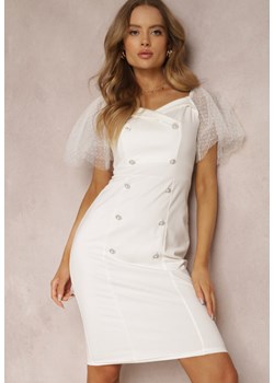 Biała Sukienka Trypheira ze sklepu Renee odzież w kategorii Sukienki - zdjęcie 157068313