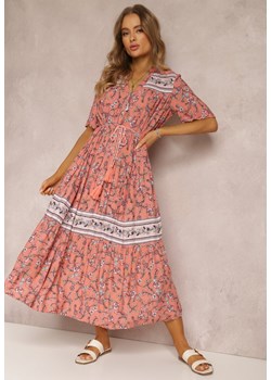 Różowa Sukienka z Wiskozy Zotali ze sklepu Renee odzież w kategorii Sukienki - zdjęcie 157068512