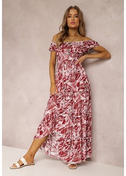 Bordowa Sukienka z Wiskozy Novredi ze sklepu Renee odzież w kategorii Sukienki - zdjęcie 157068592