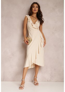 Jasnobeżowa Sukienka Galare ze sklepu Renee odzież w kategorii Sukienki - zdjęcie 157068792