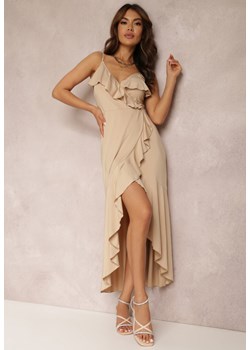 Beżowa Sukienka Klymora ze sklepu Renee odzież w kategorii Sukienki - zdjęcie 157068922