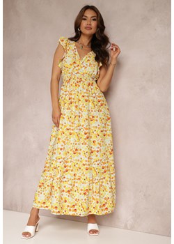 Żółta Sukienka Kassele ze sklepu Renee odzież w kategorii Sukienki - zdjęcie 157069721