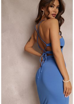 Niebieska Sukienka Sadoul ze sklepu Renee odzież w kategorii Sukienki - zdjęcie 157070151