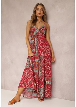 Czerwona Sukienka z Wiskozy Fihi ze sklepu Renee odzież w kategorii Sukienki - zdjęcie 157070401