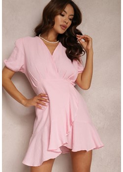 Jasnoróżowa Sukienka Bawełniana Ceeny ze sklepu Renee odzież w kategorii Sukienki - zdjęcie 157070531
