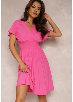 Różowa Sukienka z Wiskozy Jadith ze sklepu Renee odzież w kategorii Sukienki - zdjęcie 157071243