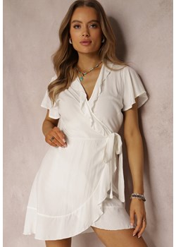 Biała Sukienka z Wiskozy Amathomela ze sklepu Renee odzież w kategorii Sukienki - zdjęcie 157072173