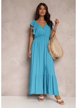 Niebieska Sukienka z Wiskozy Ganogeus ze sklepu Renee odzież w kategorii Sukienki - zdjęcie 157072234