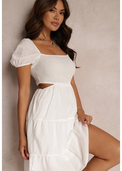 Biała Sukienka Bawełniana Fjellon ze sklepu Renee odzież w kategorii Sukienki - zdjęcie 157073591