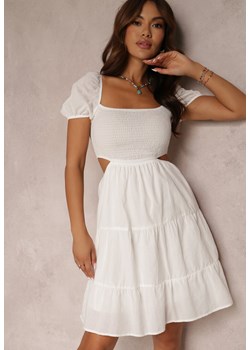 Biała Sukienka Bawełniana Fjellon ze sklepu Renee odzież w kategorii Sukienki - zdjęcie 157073593