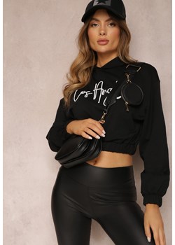 Czarna Bluza Krótka z Kapturem Zulikha ze sklepu Renee odzież w kategorii Bluzy damskie - zdjęcie 157073710
